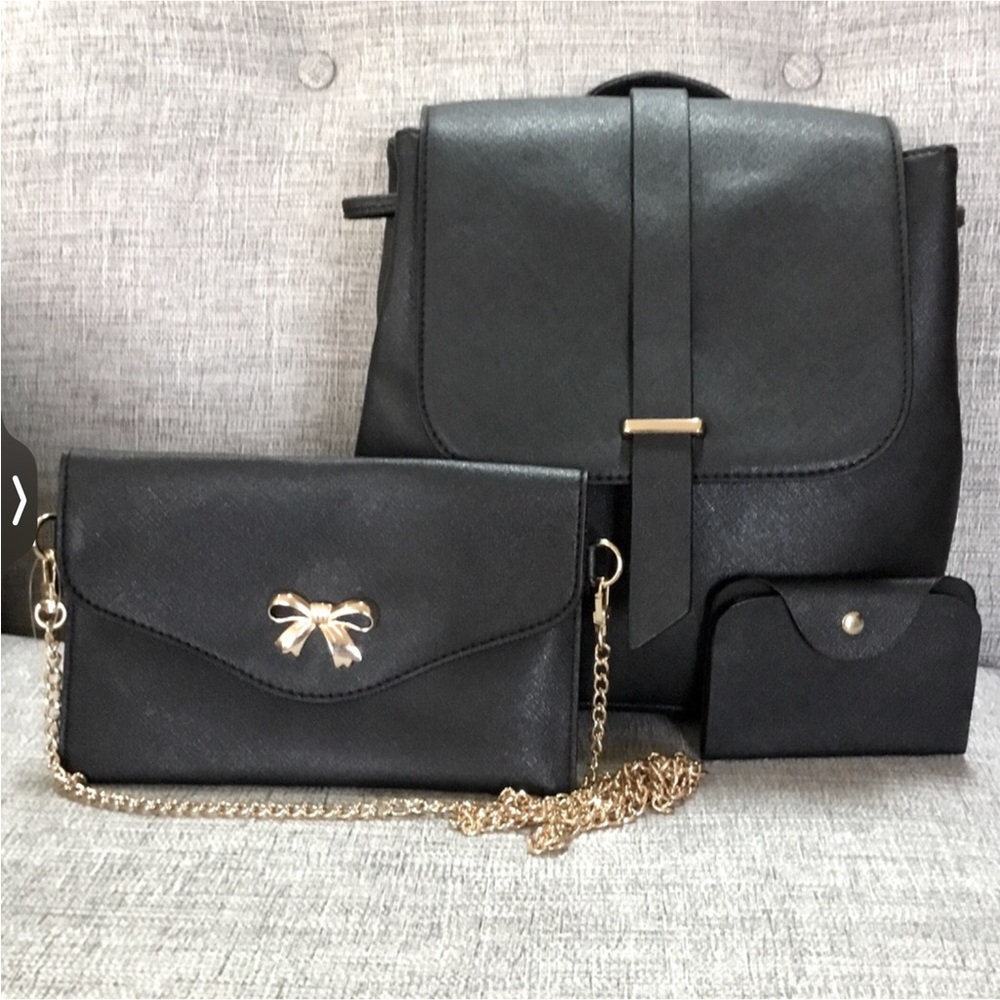 Peter Nygard Vegan Leather(Faux/PU) Backpack, Clutch & Cardholder Shoulder Bag